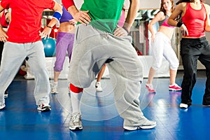 Fitness - Zumba training and workout in gym photo