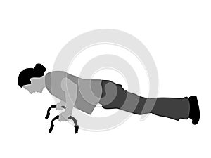 Fitnessman doing push-ups