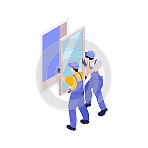 Fitters Isometric Illustration