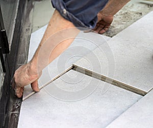 Fitting a floor tile 2