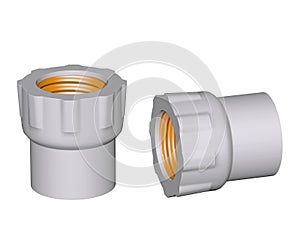 Fitting - PVC connection coupler