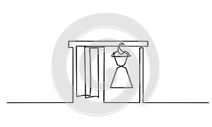 Fitting room icon on the white background