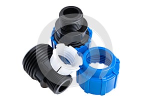 Fittings for polyethylene pipes isolated