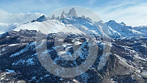 Fitz Roy Mountain At El Chalten In Patagonia Argentina.