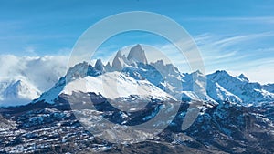 Fitz Roy Mountain At El Chalten In Patagonia Argentina.