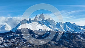 Fitz Roy Mountain At El Chalten In Patagonia Argentina.