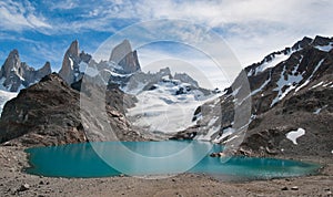 Fitz Roy mountain and Laguna de los Tres,Patagonia photo