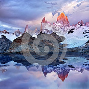 Fitz Roy Mountain, El Chalten, Patagonia, Argentina photo