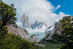 Fitzroy mountain view in Chalten, Patagonia, Argentina