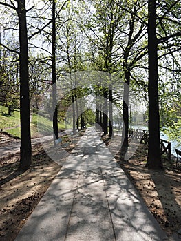 Fiume Po riverside walk in Turin