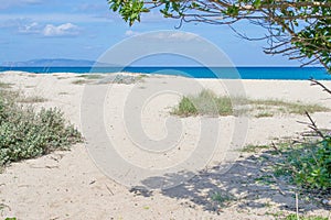 Fiume Santo beach on a clear spring day