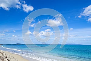 Fiume Santo beach under soft clouds