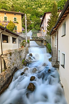 Fiumilatte sergio river flowing through the village