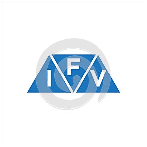FIV triangle shape logo design on white background. FIV creative initials letter logo concept
