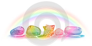 Five Beautiful Rainbow Healing Crystals