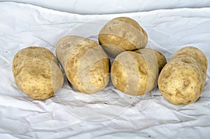 Five big backer`s potato ready to cook