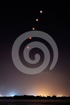 Five Blood Wolf Moons Rising