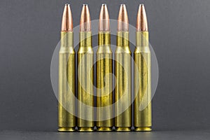 Five bullets in a row