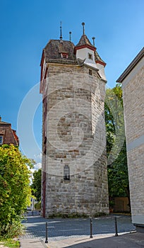 Five button tower FÃ¼nfknopfturm, SchwÃ¤bisch GmÃ¼nd, Baden WÃ¼rttemberg, Germany