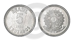 Five cents coin, year 1996 - Old Coins From Brazil photo