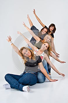 Five cheerful women