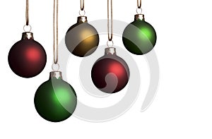 Five Christmas Ornaments