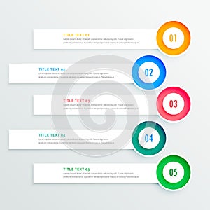 Five circular infographic banners