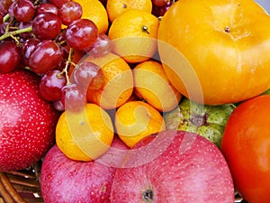 Five color fruits element