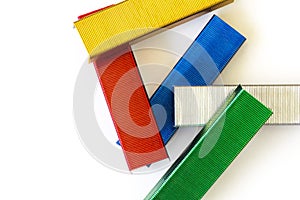 Five Coloured Metal Staple Refills