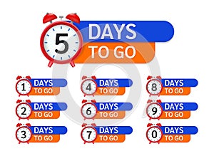 Five days to go label set