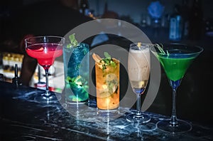 shots Drinks In Cocktail Nightclub photo