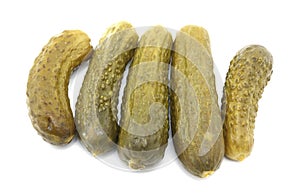 Five dill pickles photo