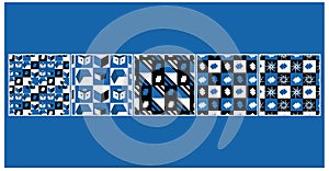 Bauhaus Geometric 3d Cube Seamless Pattern Bundle