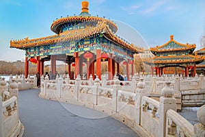 The Five-Dragon Pavilions in Beihai Park, Beijing, China