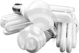 Five Energy Efficient Bulbs - Isolated