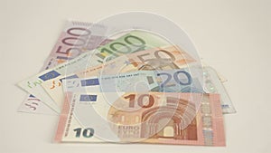Five Euro bills totalling to 680 Euro bill