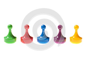 Five game pieces