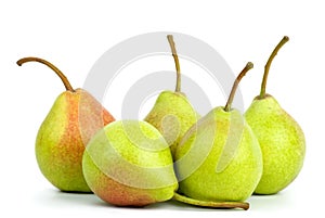 Five green pears