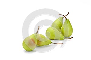 Five green pears