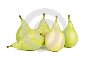Five green pears