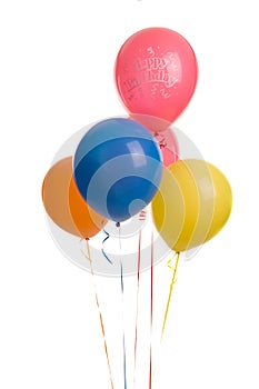 Five Happy Birthday Ballons