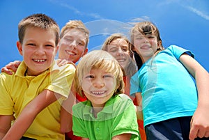 Five happy kids