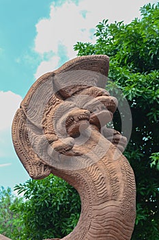 Five head snake sculpture