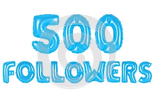 Five hundred followers, blue color