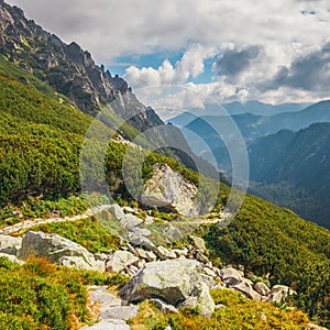 Five lakes valley in High Tatra Mountains, Poland