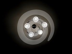 Five lamp chandalier