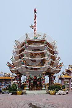 Five layers of Chinese roof pavillion