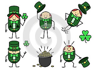 Five leprechauns