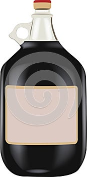 five-litre bottle containing red wine- photo