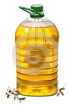 Five litre of olive oil bottle photo